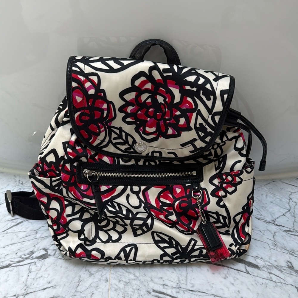 Coach Floral Print Backpack